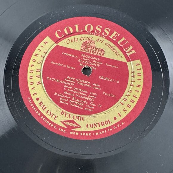 Shostakovich David Oistrakh Violin NM Vinyl Colosseum CRLPX 011 Trio In E Minor - Picture 6 of 6